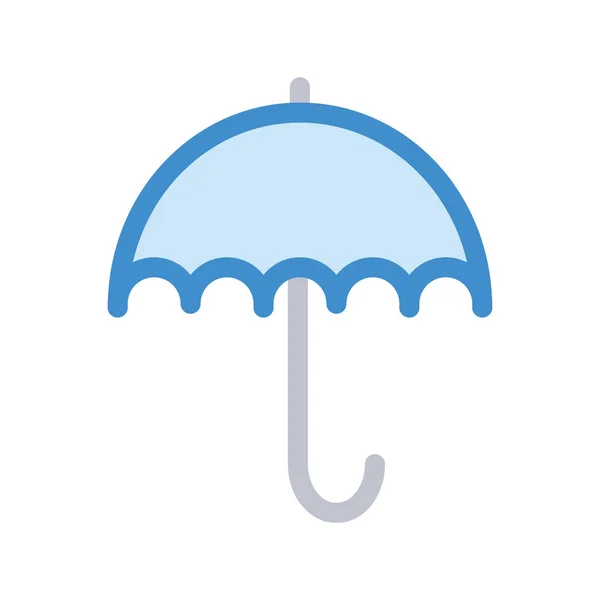 Blue Grey Umbrella Isolated White Background — Stock Vector