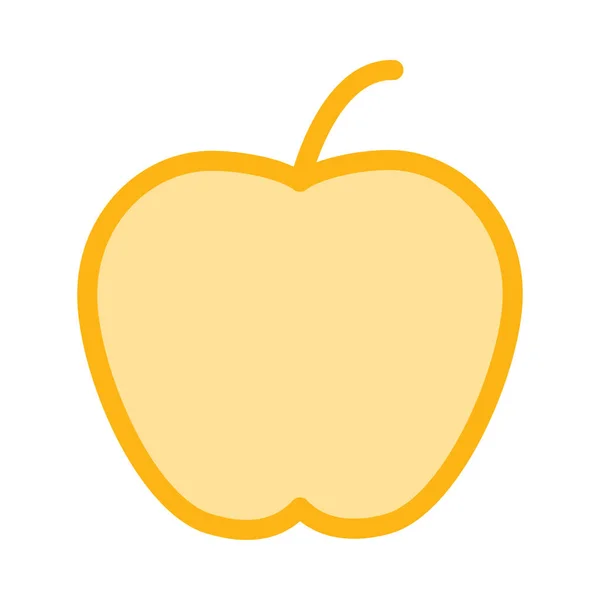 Manzana Amarilla Aislada Sobre Fondo Blanco — Vector de stock