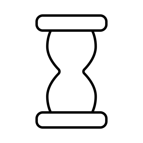 Тонкий Лінійний Пісочний Годинник Ізольований Білому Тлі — стоковий вектор