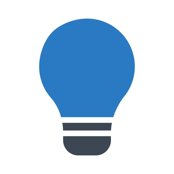 Žárovka Šedé Modré Barvy Izolovaných Bílém Pozadí — Stockový vektor