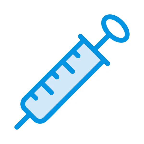 Blue Syringe Isolated White Background — Stock Vector