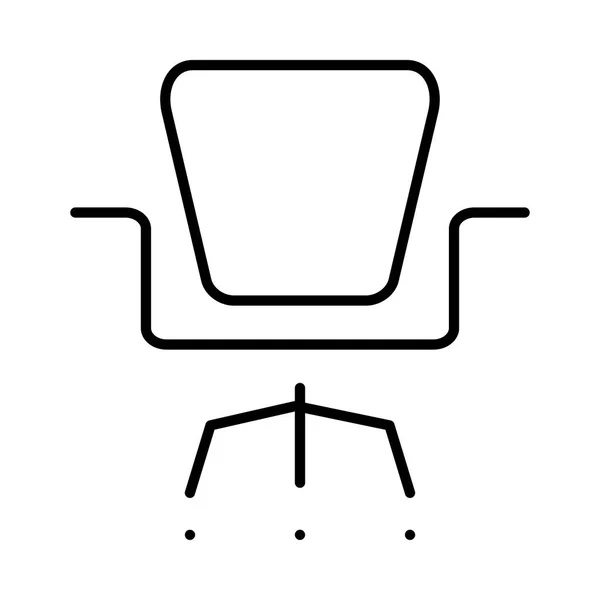 Dünne Linie Sessel Isoliert Auf Weißem Hintergrund — Stockvektor