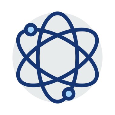 Beyaz arka plan üzerinde izole mavi çizgi bilimsel nesnesi