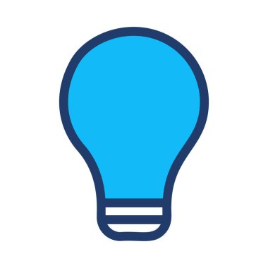 Beyaz ve mavi lamba ampul beyaz arka plan üzerinde izole