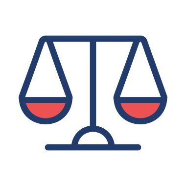 Beyaz arka plan üzerinde izole mavi ve kırmızı ölçek