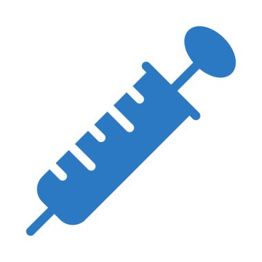 Beyaz arka plan üzerinde izole mavi şırınga