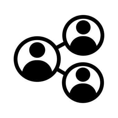 Siyah beyaz arka plan üzerinde izole insanlar simgeleri bağlanma