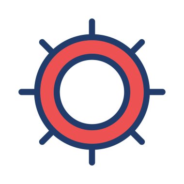 Beyaz ve kırmızı beyaz arka plan üzerinde izole günlük güneşlik