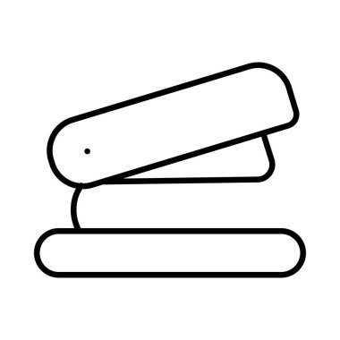 Beyaz arka plan üzerinde izole ince çizgi zımba