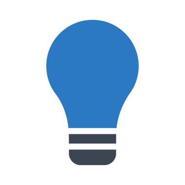 Ampul beyaz arka plan üzerinde izole gri ve mavi renklerde