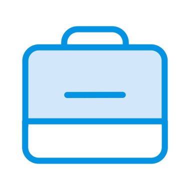 beyaz ve mavi çanta imza izole üzerinde beyaz arka plan