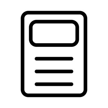 Beyaz arka plan üzerinde izole siyah anahat hesap makinesi