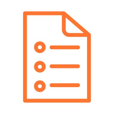 Turuncu anahat belgeyle noktalar ve çizgiler beyaz arka plan üzerinde izole