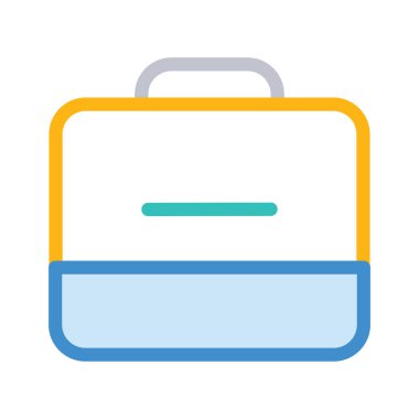 Beyaz arka plan üzerinde izole renkli iş çanta