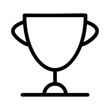 Beyaz arka plan üzerinde izole siyah anahat kupa