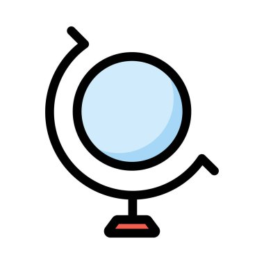 Beyaz arka plan üzerinde izole mavi ve kırmızı toprak küre