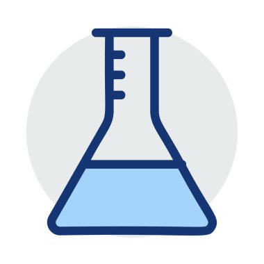 Beyaz arka plan üzerinde izole mavi ve gri renklerde sıvı şişesi