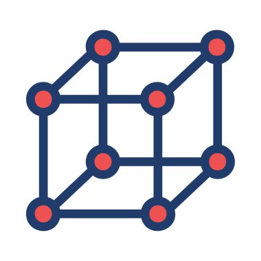 Beyaz arka plan üzerinde izole mavi ve kırmızı küp