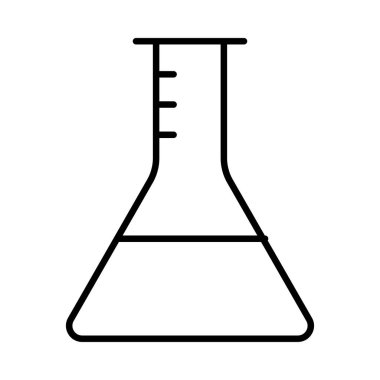Beyaz arka plan üzerinde izole ince çizgi şişe