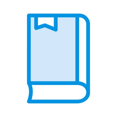 mavi kitap beyaz arkaplanda izole