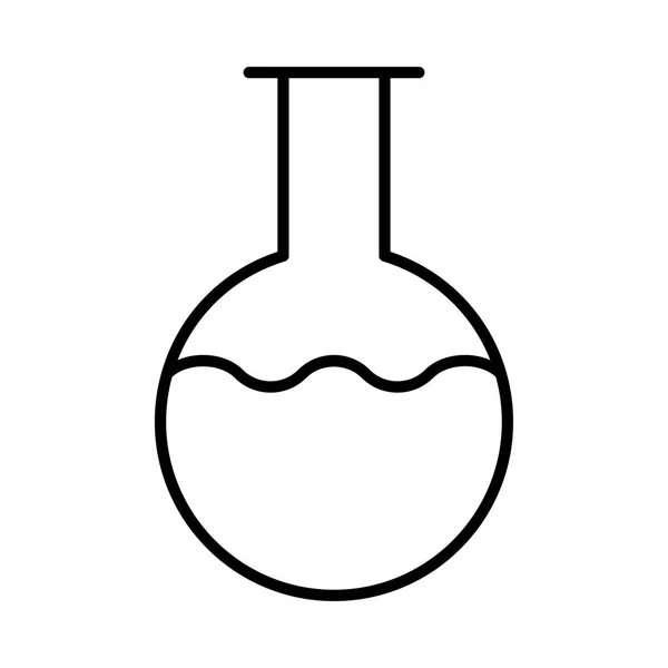 白色背景液相分离的细线烧瓶 — 图库矢量图片