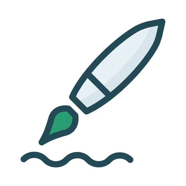 Beyaz Arka Plan Üzerinde Izole Gri Yeşil Uçan Roket — Stok Vektör