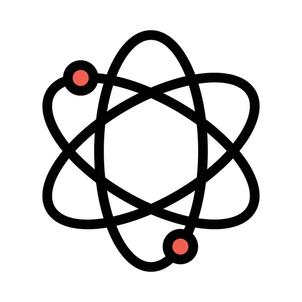 Symbole Scientifique Noir Rouge Isolé Sur Fond Blanc — Image vectorielle
