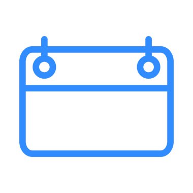 Beyaz arka plan üzerinde izole mavi anahat tabela