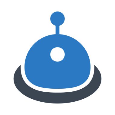 gri ve mavi beyaz arka plan üzerinde Ufo izole