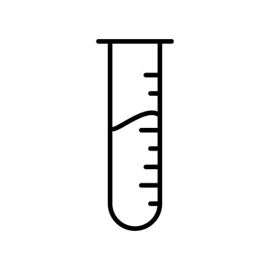 Beyaz arka plan üzerinde izole ince çizgi şişesi