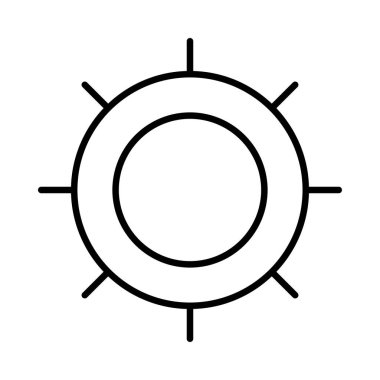 Beyaz arka plan üzerinde izole ince çizgi hedef