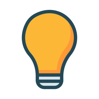 Beyaz arka plan üzerinde izole sarı lamba ampul