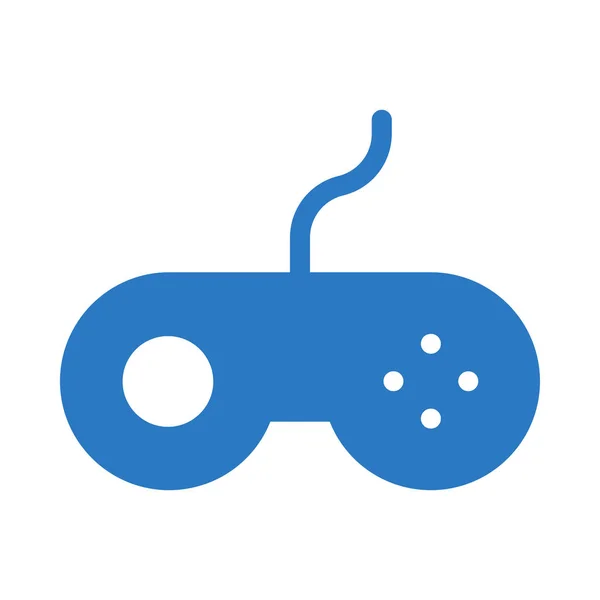 Gamepad Azul Isolado Fundo Branco — Vetor de Stock