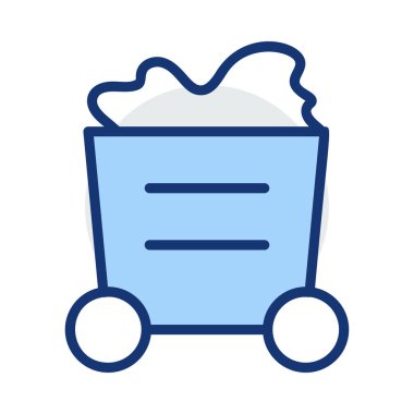 Beyaz arka plan üzerinde izole gri ve mavi renklerde yakıt ile taşıma