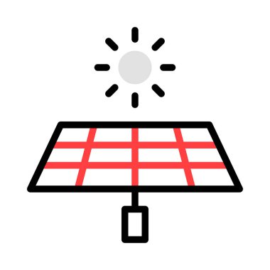 enerji kavramı satırı simgesi, vektör çizim