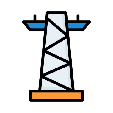 Beyaz arka plan üzerinde izole siyah ve mavi güç hattı