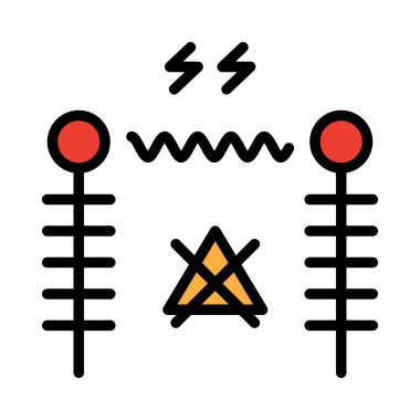 Beyaz arka plan üzerinde izole renkli enerji hattı