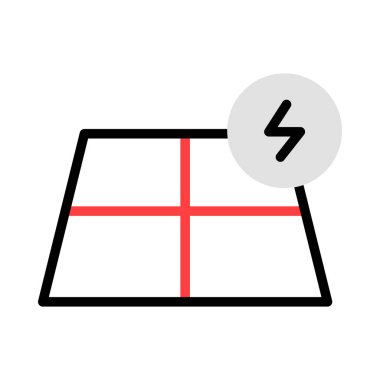 Güneş paneli ile beyaz arka plan üzerinde izole kırmızı, gri ve siyah renklerde birden parlamak