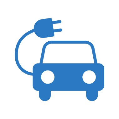 mavi araba ile fiş üzerinde izole beyaz arka plan 