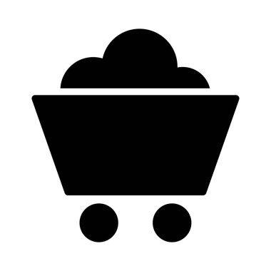 Beyaz arka plan üzerinde izole glif taşıma