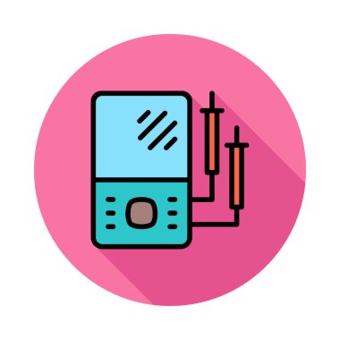 Beyaz zemin üzerinde bir dairede gerilim ölçer