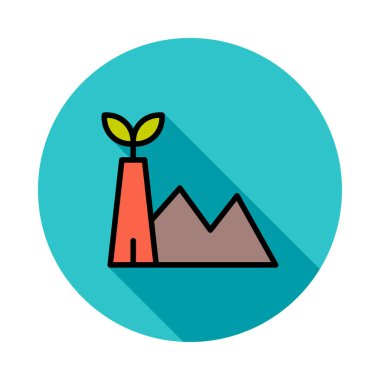 Beyaz arka plan üzerinde daire Eko fabrika