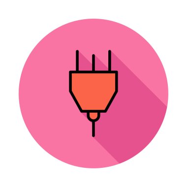 Rep Üçlü fiş beyaz arka plan üzerinde daire