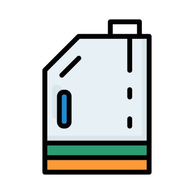 Beyaz arka plan üzerinde izole renkli basit teneke kutu