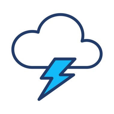 Bej gölge beyaz zemin üzerine izole mavi flash ile bulut