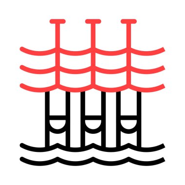 enerji kavramı satırı simgesi, vektör çizim