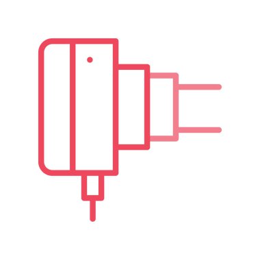 Anahat kırmızı fiş üzerinde izole beyaz arka plan