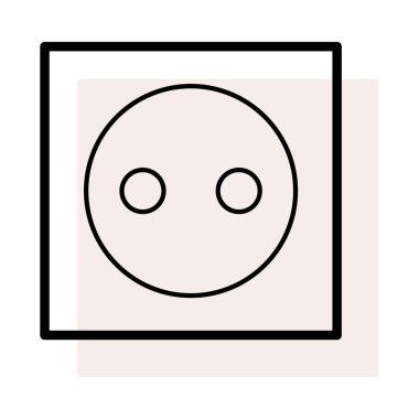 Bej gölge beyaz zemin üzerine izole soket