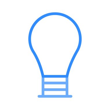 Beyaz arka plan üzerinde izole mavi yuvarlak lamba ampul