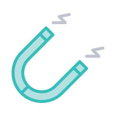 Beyaz arka plan üzerinde izole flaşlar ile yeşil mıknatıs